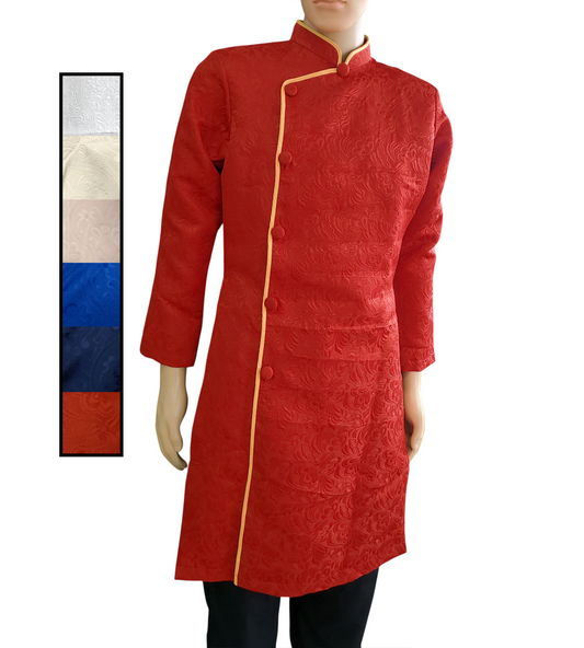 Men's Ao Dai, Embossed with Trim