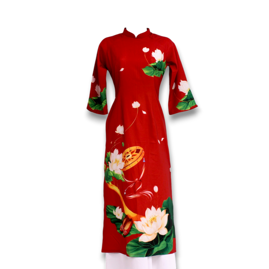 Red Cach Tan Ao Dai