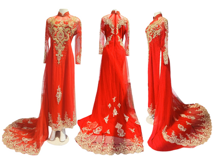Bedazzled Wedding Ao Dai